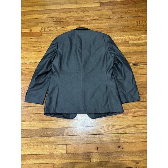 Van Heusen Mens Blazer Jacket Size 44R Gray Herringbone 2 Button Sport Coat - Picture 6 of 6